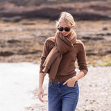 Snowbird Wrap Scarf - Chocolate