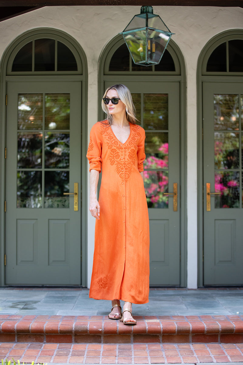 Chloe Caftan - Tangerine