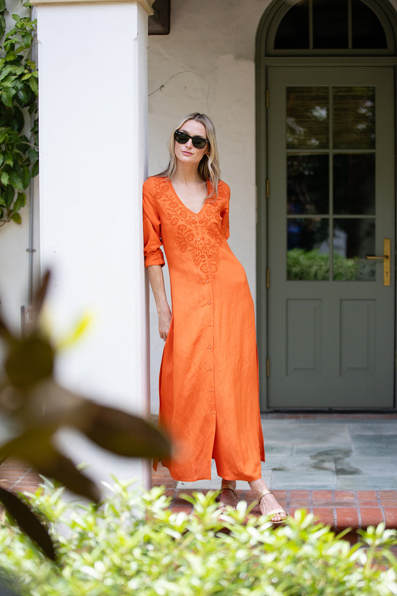 Chloe Caftan - Tangerine