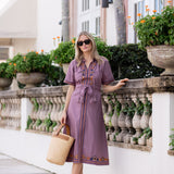 JA x M. Gemi Treccina Block Heel Sandal - Saddle