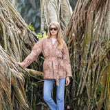 Hazel Wrap Jacket - Chestnut Diamond Bandana