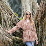 Hazel Wrap Jacket - Chestnut Diamond Bandana