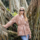 Hazel Wrap Jacket - Chestnut Diamond Bandana