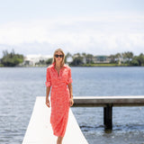The JA Husband Shirt - Lipstick Red Marbella