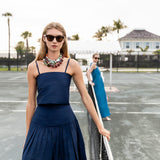 Camille Dress - Mykonos Blue