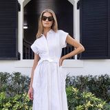 Betty Dress Eyelet - Blanc