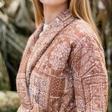 Hazel Wrap Jacket - Chestnut Diamond Bandana