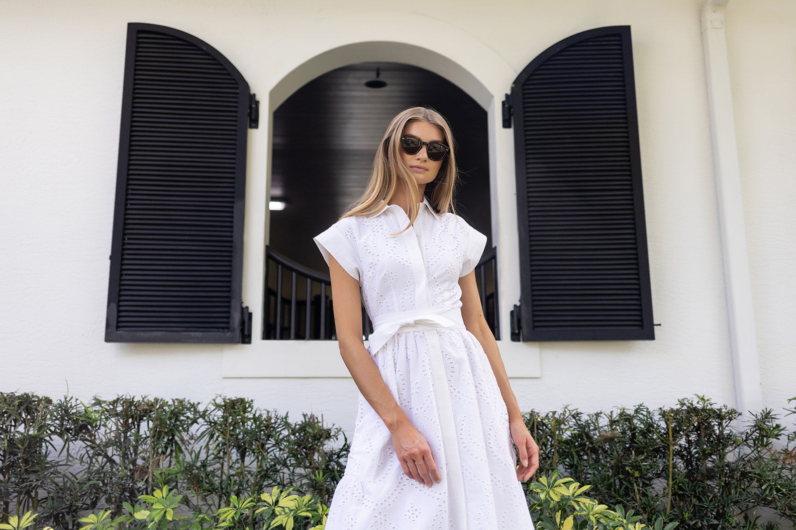 Betty Dress Eyelet - Blanc XL Betty Dress Eyelet - Blanc XL