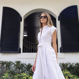 Betty Dress Eyelet - Blanc