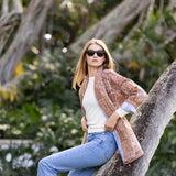 Hazel Wrap Jacket - Chestnut Diamond Bandana