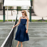 Circle Skirt Dupioni - Peacoat