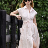 Betty Dress Eyelet - Shell