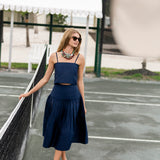 Circle Skirt Dupioni - Peacoat
