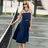 Circle Skirt Dupioni - Peacoat