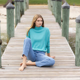 Falmouth Turtleneck - Dusty Aqua