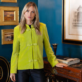 Mandarin Velvet Jacket - Matcha