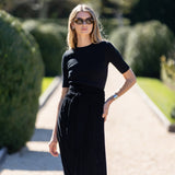 Cartagena Wrap Skirt Velvet - Noir