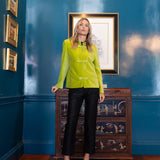 Mandarin Velvet Jacket - Matcha