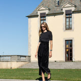 Cartagena Wrap Skirt Velvet - Noir