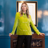 Mandarin Velvet Jacket - Matcha