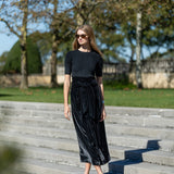 Cartagena Wrap Skirt Velvet - Noir