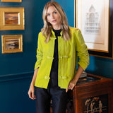Mandarin Velvet Jacket - Matcha