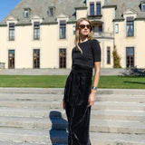 Cartagena Wrap Skirt Velvet - Noir