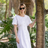 Lila Dress Poplin - Blanc