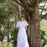 Lila Dress Poplin - Blanc