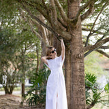 Lila Dress Poplin - Blanc
