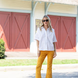 Bell Pant Twill - Saffron Cassis