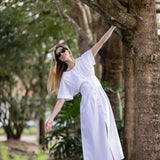 Lila Dress Poplin - Blanc