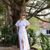 Lila Dress Poplin - Blanc