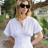 Lila Dress Poplin - Blanc