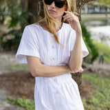 Lila Dress Poplin - Blanc