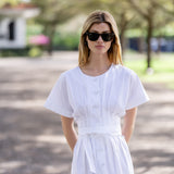 Lila Dress Poplin - Blanc