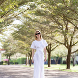 Lila Dress Poplin - Blanc