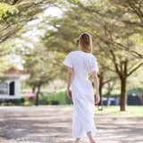 Lila Dress Poplin - Blanc