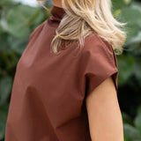 Tramell Top Poplin - Coco