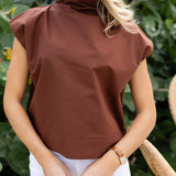 Tramell Top Poplin - Coco