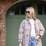 Oversized Dakota Jacket - Coco Tulum Stripe
