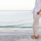 Charley Pant - Mocha Stripe