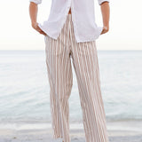 Charley Pant - Mocha Stripe