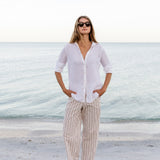 Charley Pant - Mocha Stripe