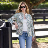 Emilia Jacket - Ecru Domino Tile