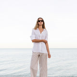 Charley Pant - Mocha Stripe