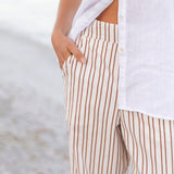 Charley Pant - Mocha Stripe