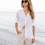 Charley Pant - Mocha Stripe
