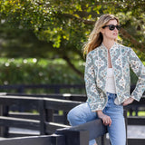 Emilia Jacket - Ecru Domino Tile