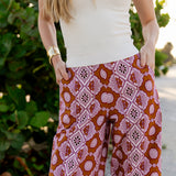 Charley Pant - Orchid Palazzo Tile